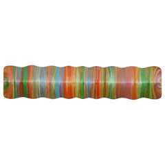 "Spectrum" Colorful Painterly Rippled Wall Sculpture