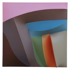 "Topography" Colorful Dimensional Painted Structure