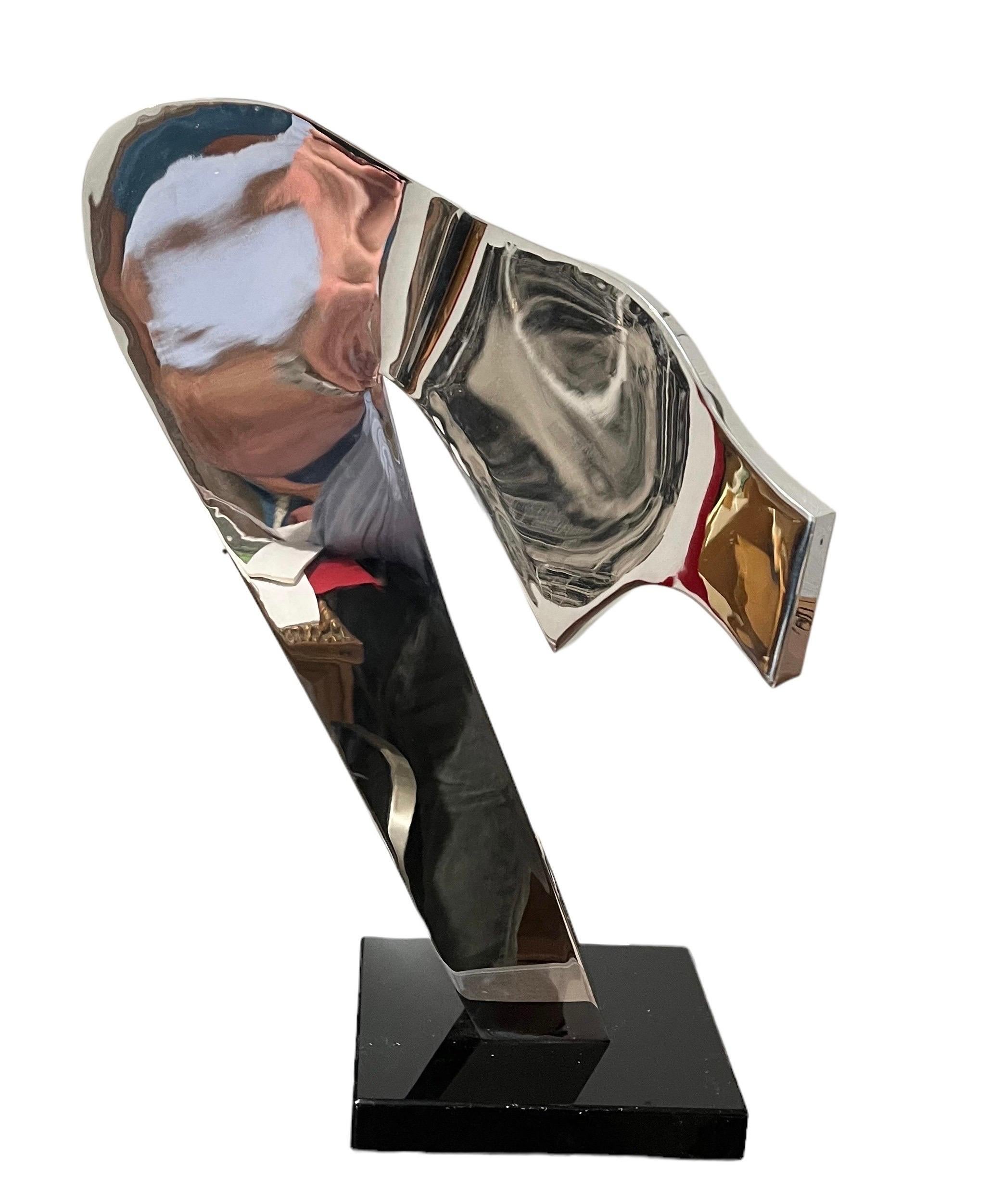 Welded Stainless Steel Reflective Abstract Modernist Sculpture Gary Kahle For Sale 10