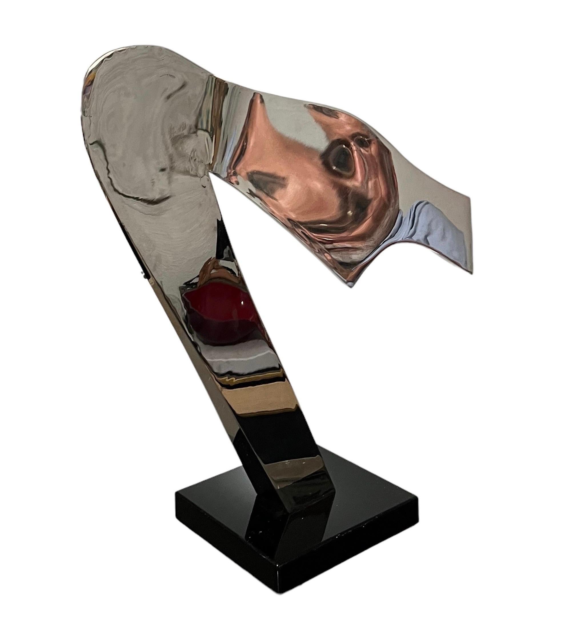 Welded Stainless Steel Reflective Abstract Modernist Sculpture Gary Kahle For Sale 11