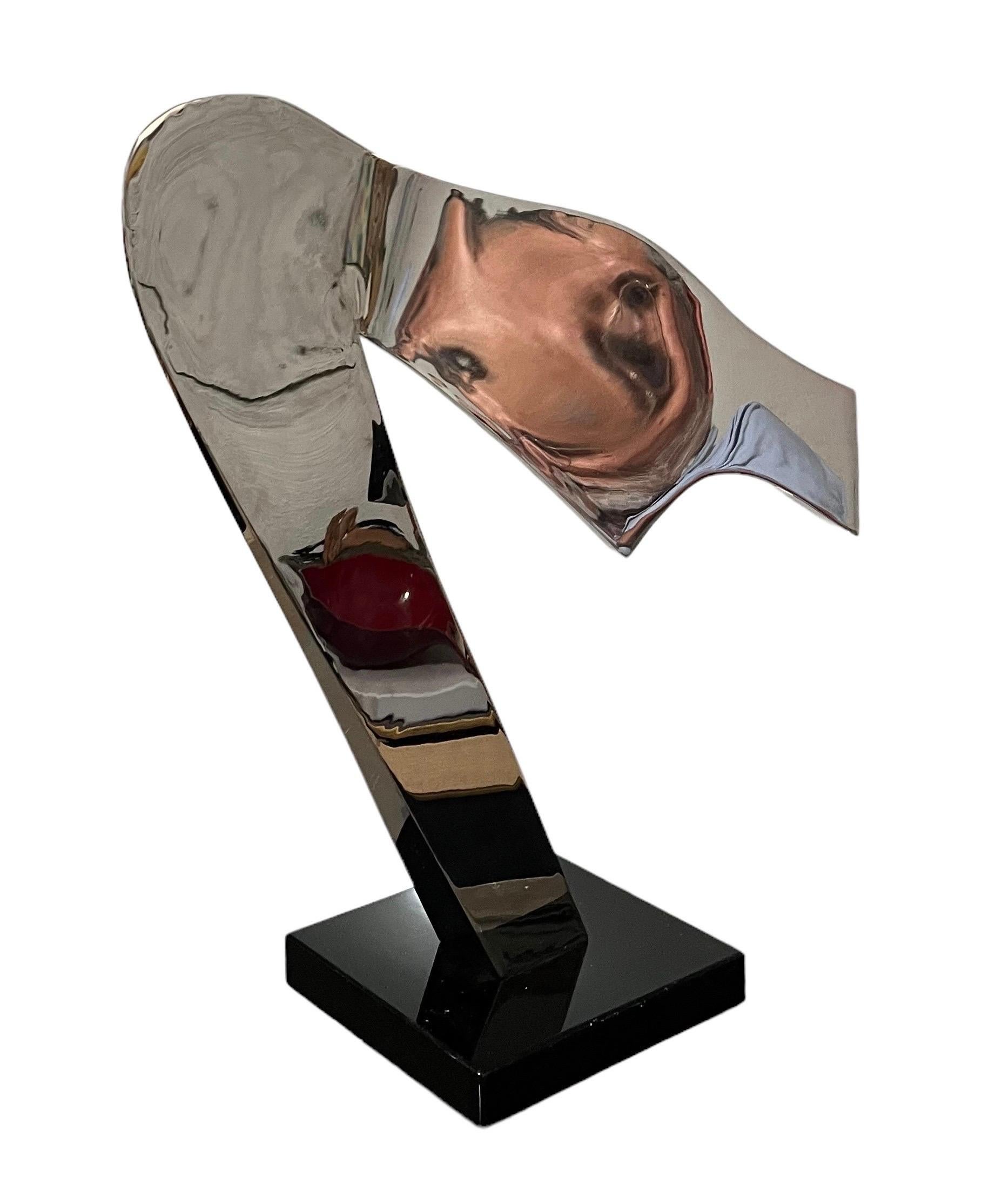 Welded Stainless Steel Reflective Abstract Modernist Sculpture Gary Kahle For Sale 13