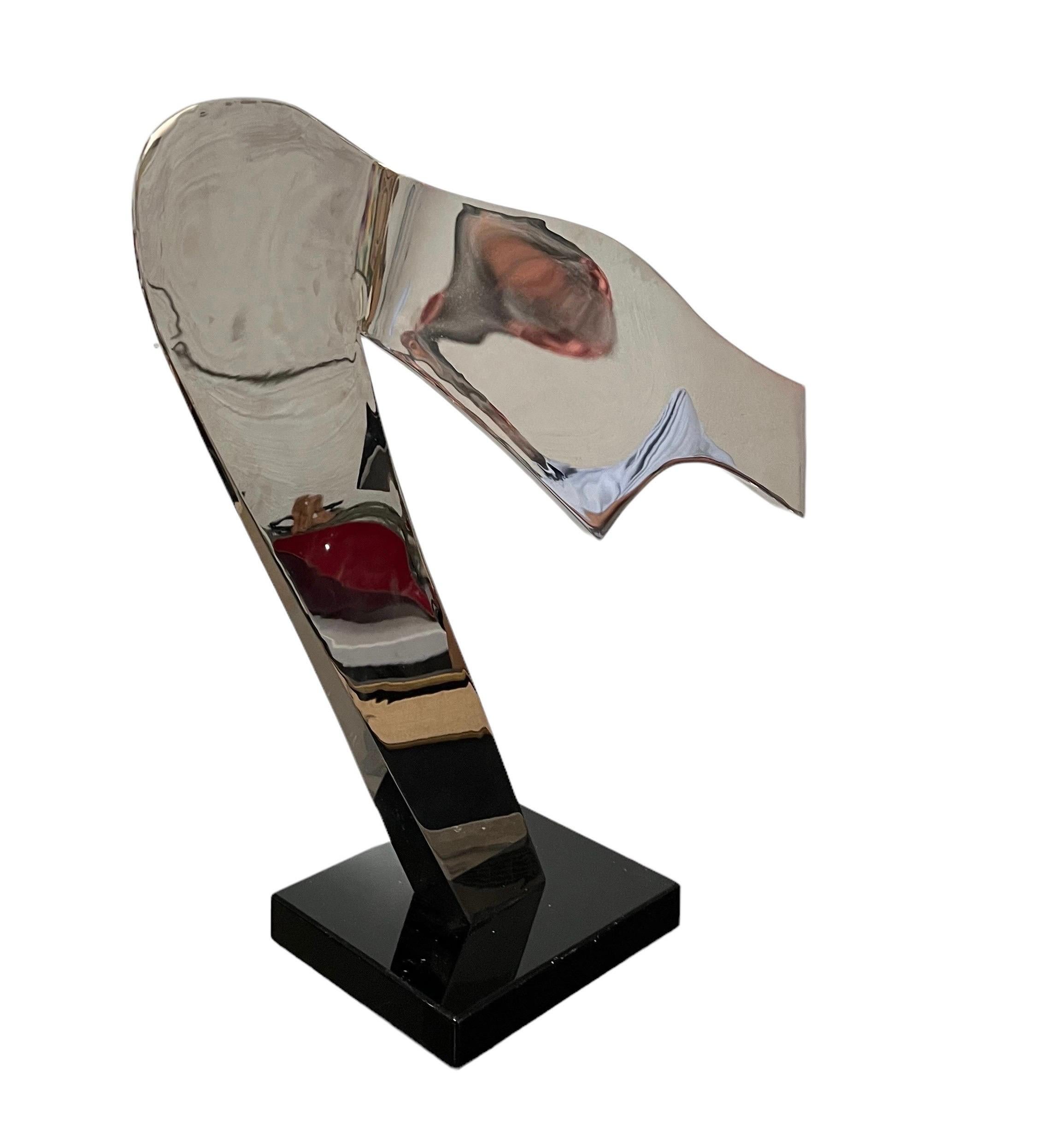 Welded Stainless Steel Reflective Abstract Modernist Sculpture Gary Kahle For Sale 15