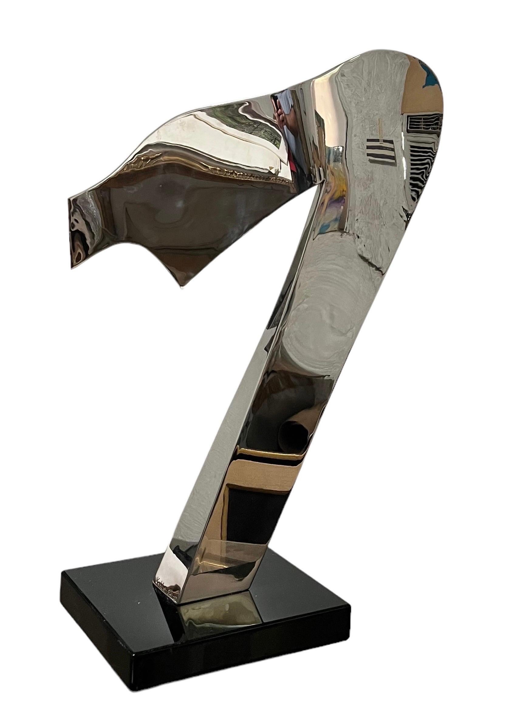 Welded Stainless Steel Reflective Abstract Modernist Sculpture Gary Kahle For Sale 5