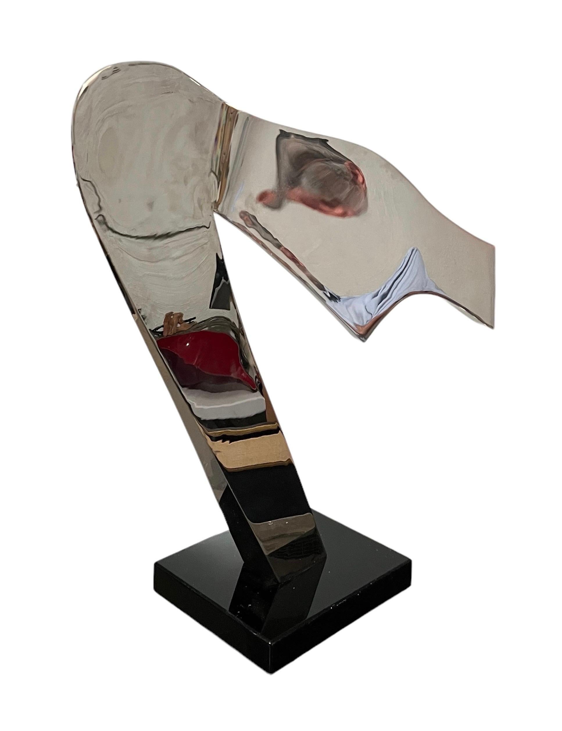 Welded Stainless Steel Reflective Abstract Modernist Sculpture Gary Kahle For Sale 6