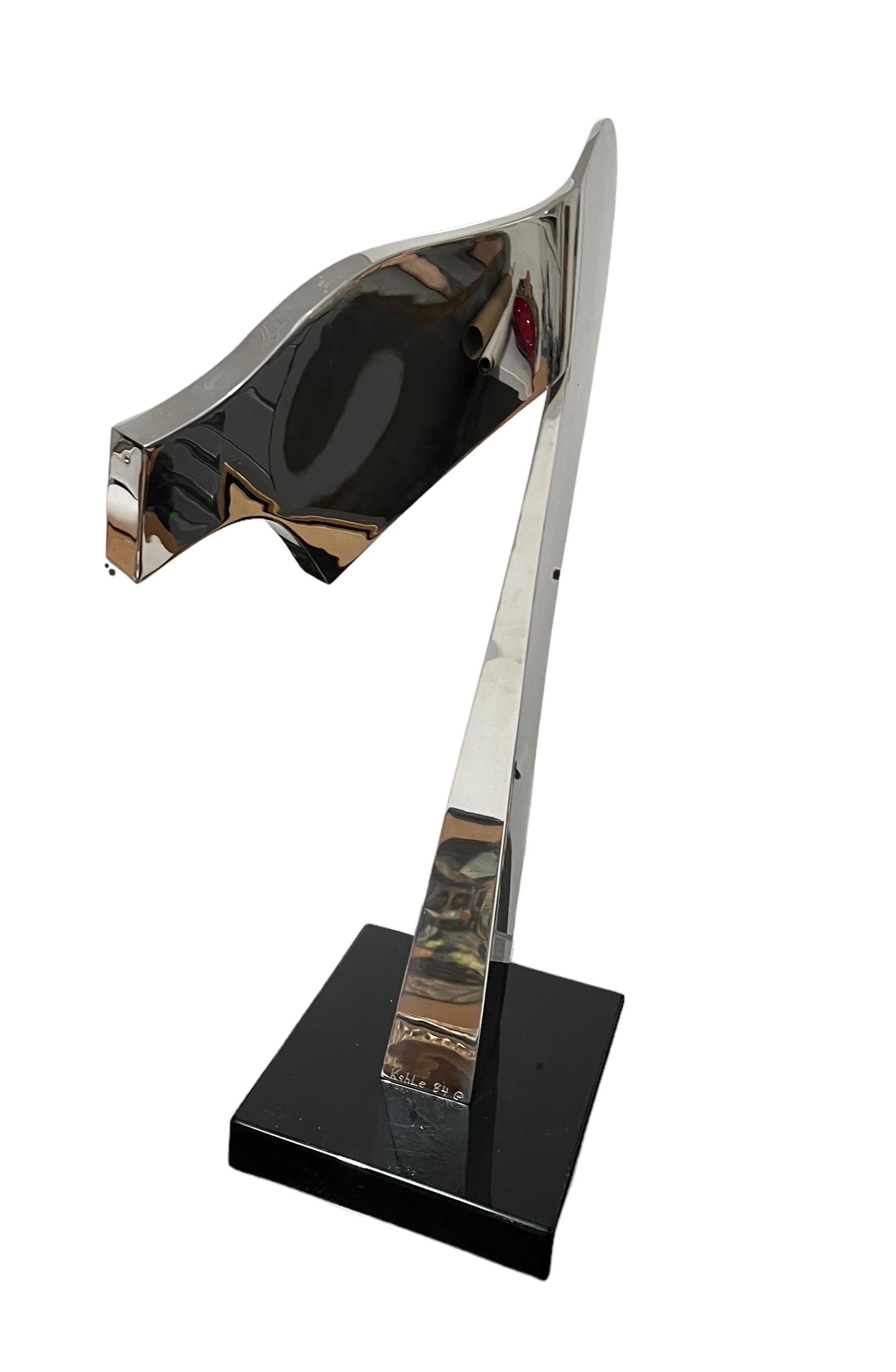 Welded Stainless Steel Reflective Abstract Modernist Sculpture Gary Kahle For Sale 8