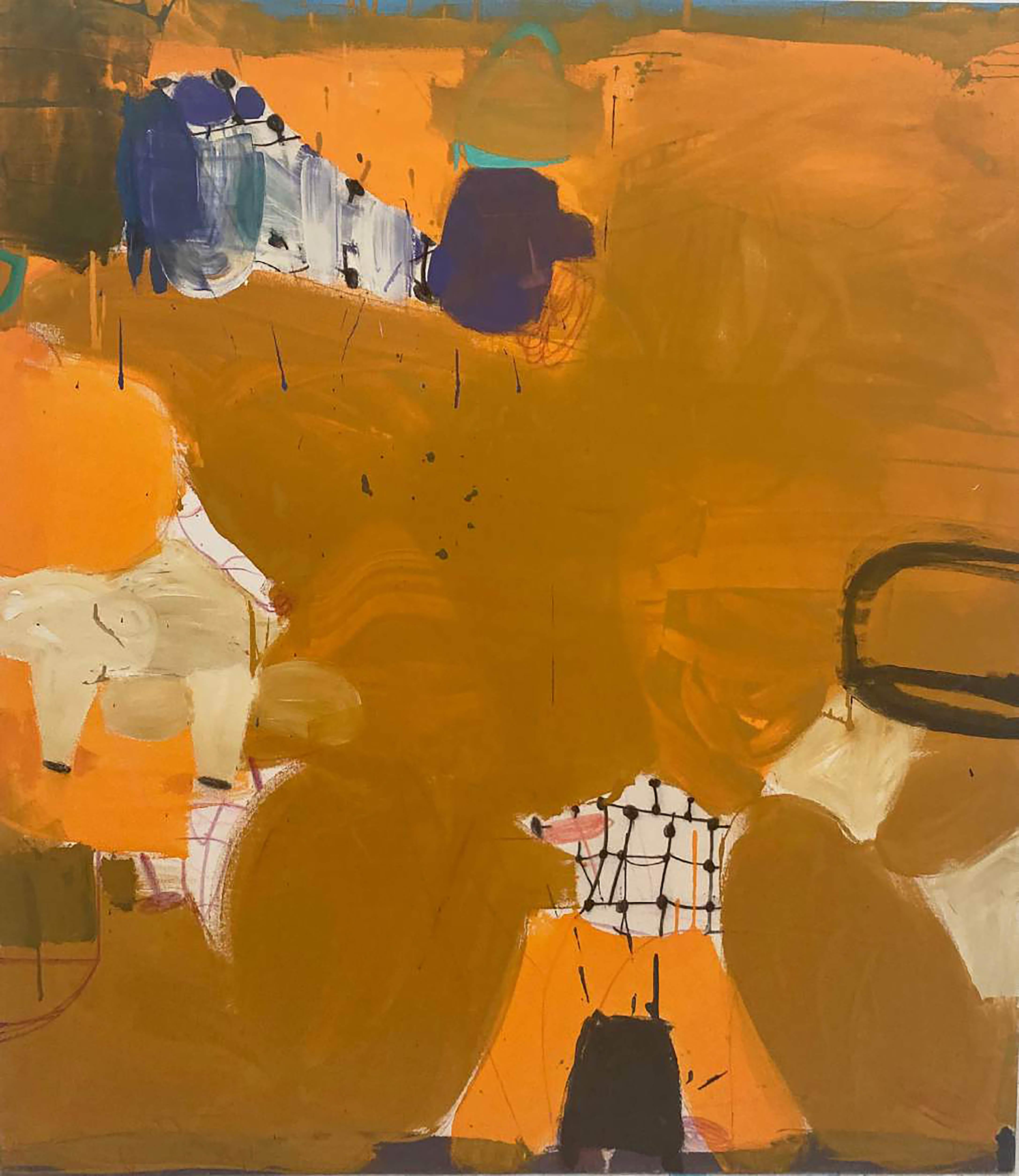 Gary Komarin Abstract Painting - Incident at Echo Lake