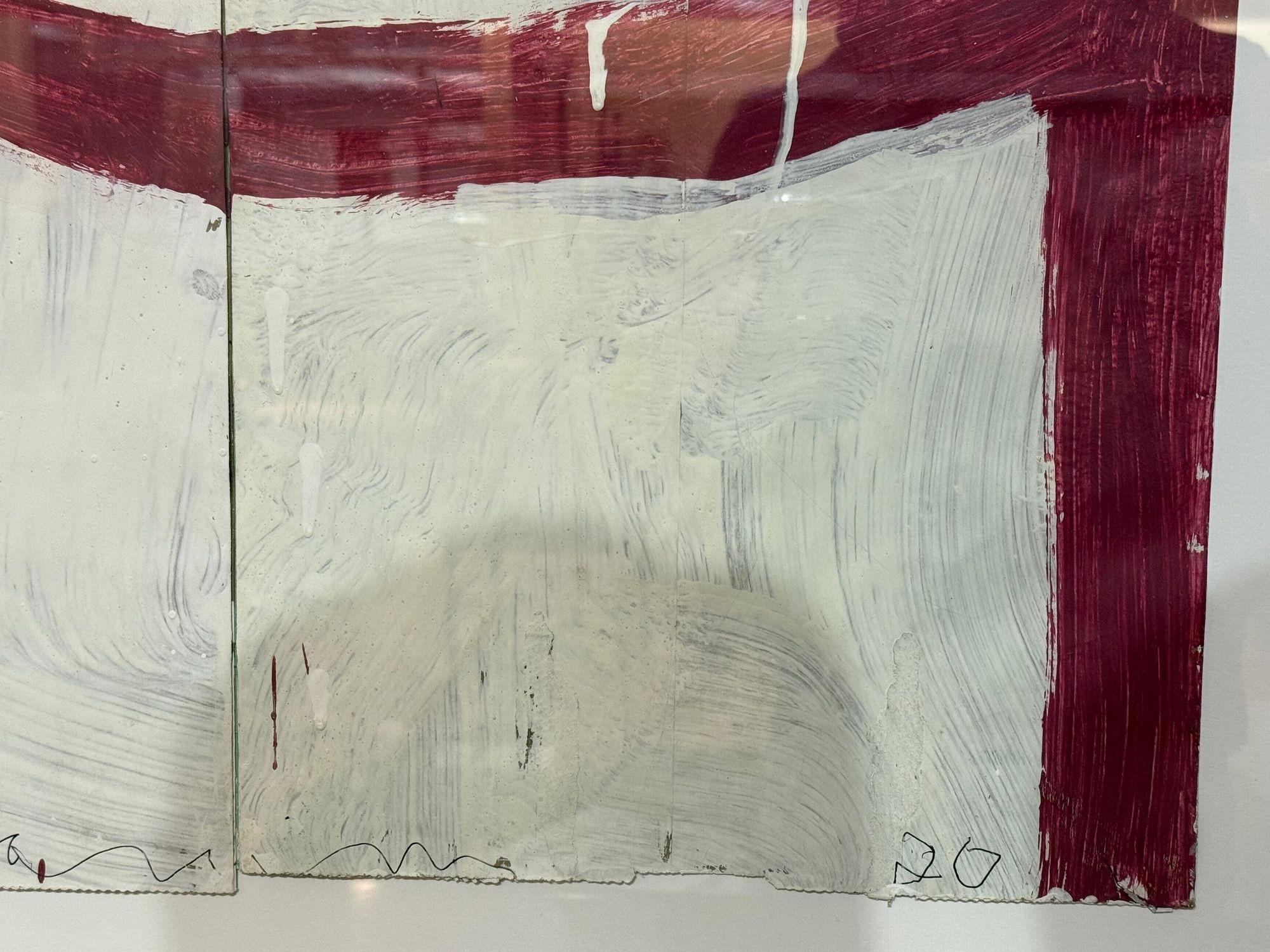 Gary Komarin, Burgundy Contemporary 'Cake' Painting, American, 21st C. For Sale 1