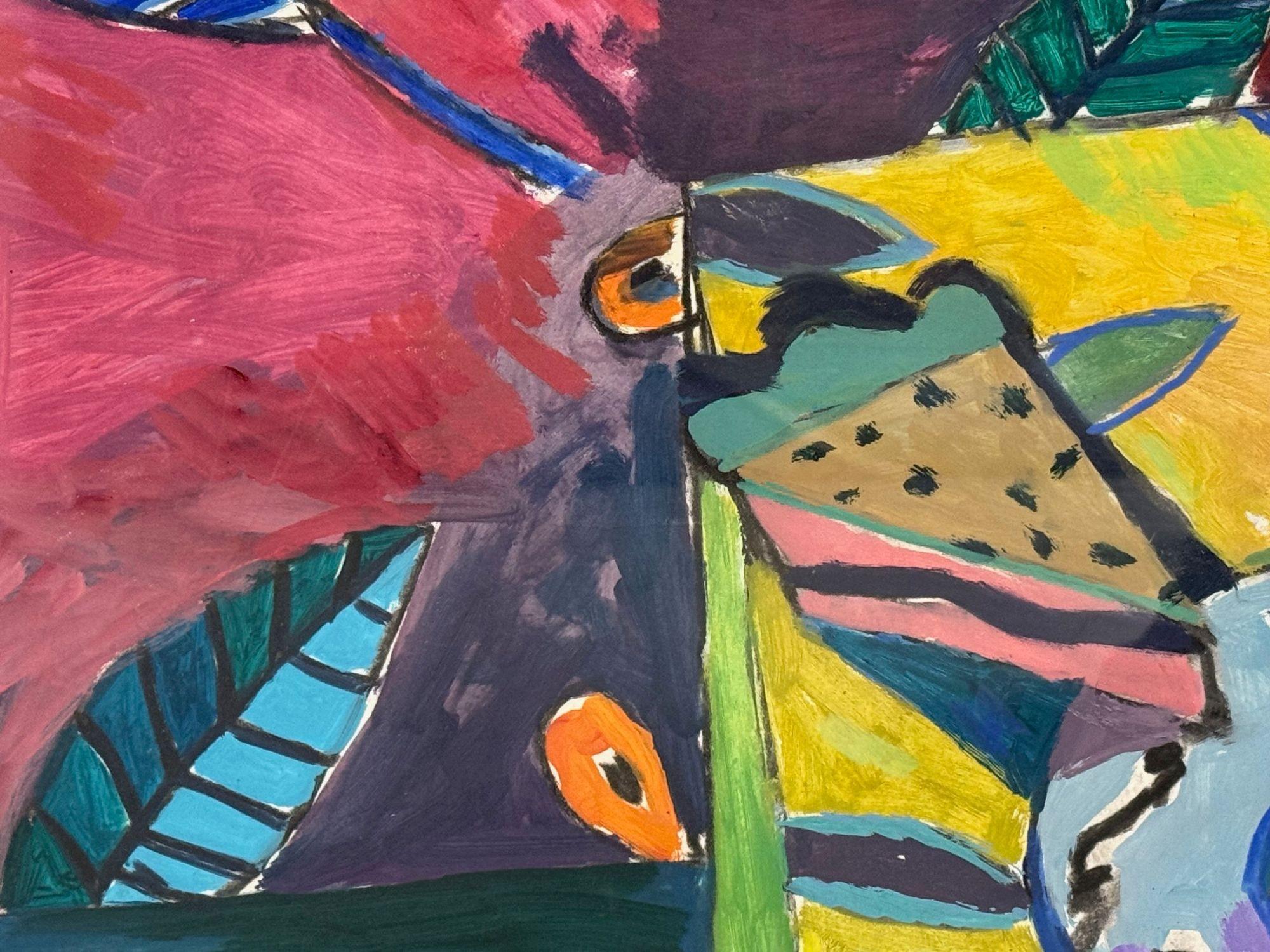 Gary Komarin, Zeitgenössisch, Öl auf Papier, großes abstraktes Gemälde, USA, 1987 im Angebot 4