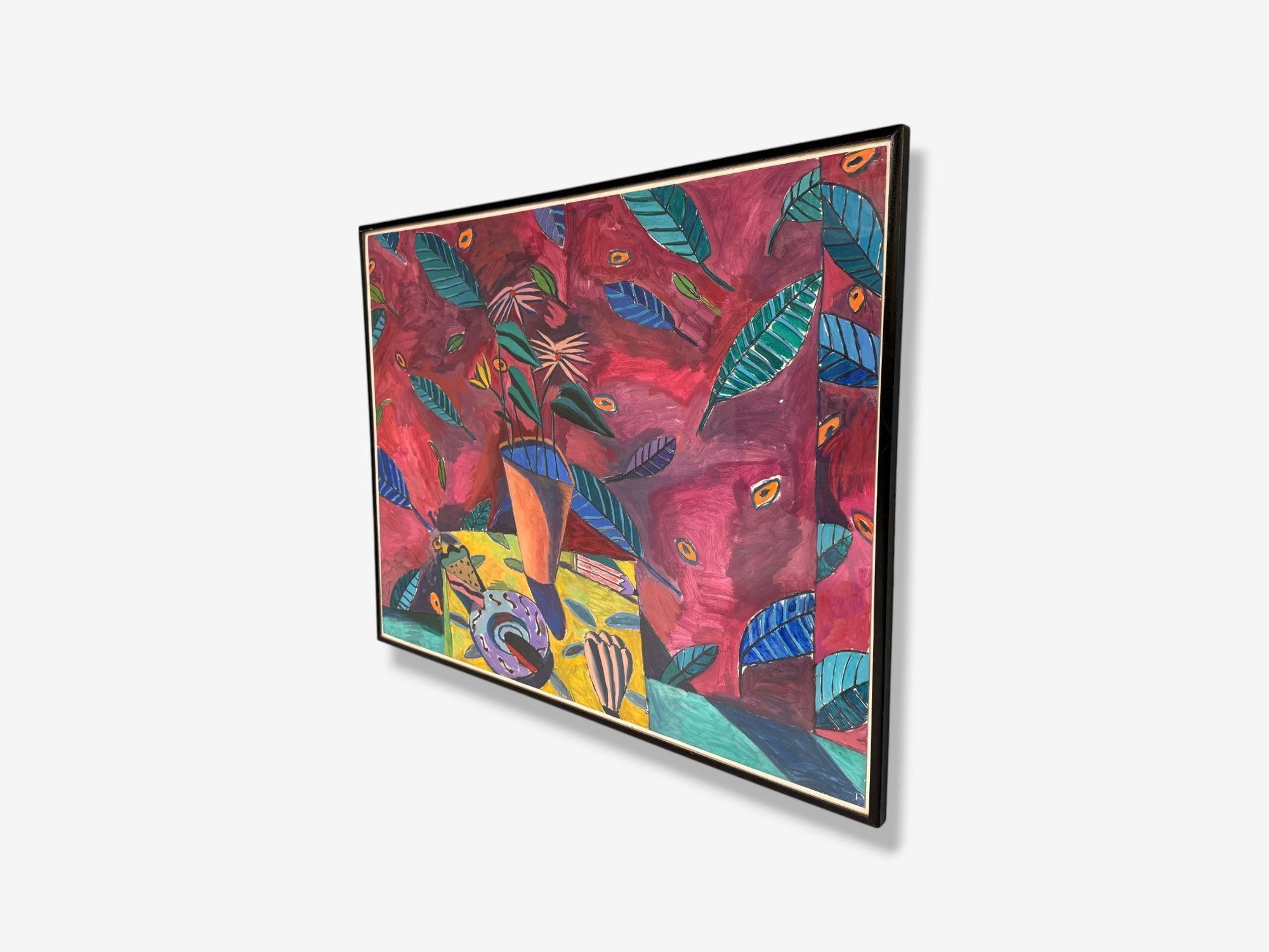 Gary Komarin, Zeitgenössisch, Öl auf Papier, großes abstraktes Gemälde, USA, 1987 im Angebot 5