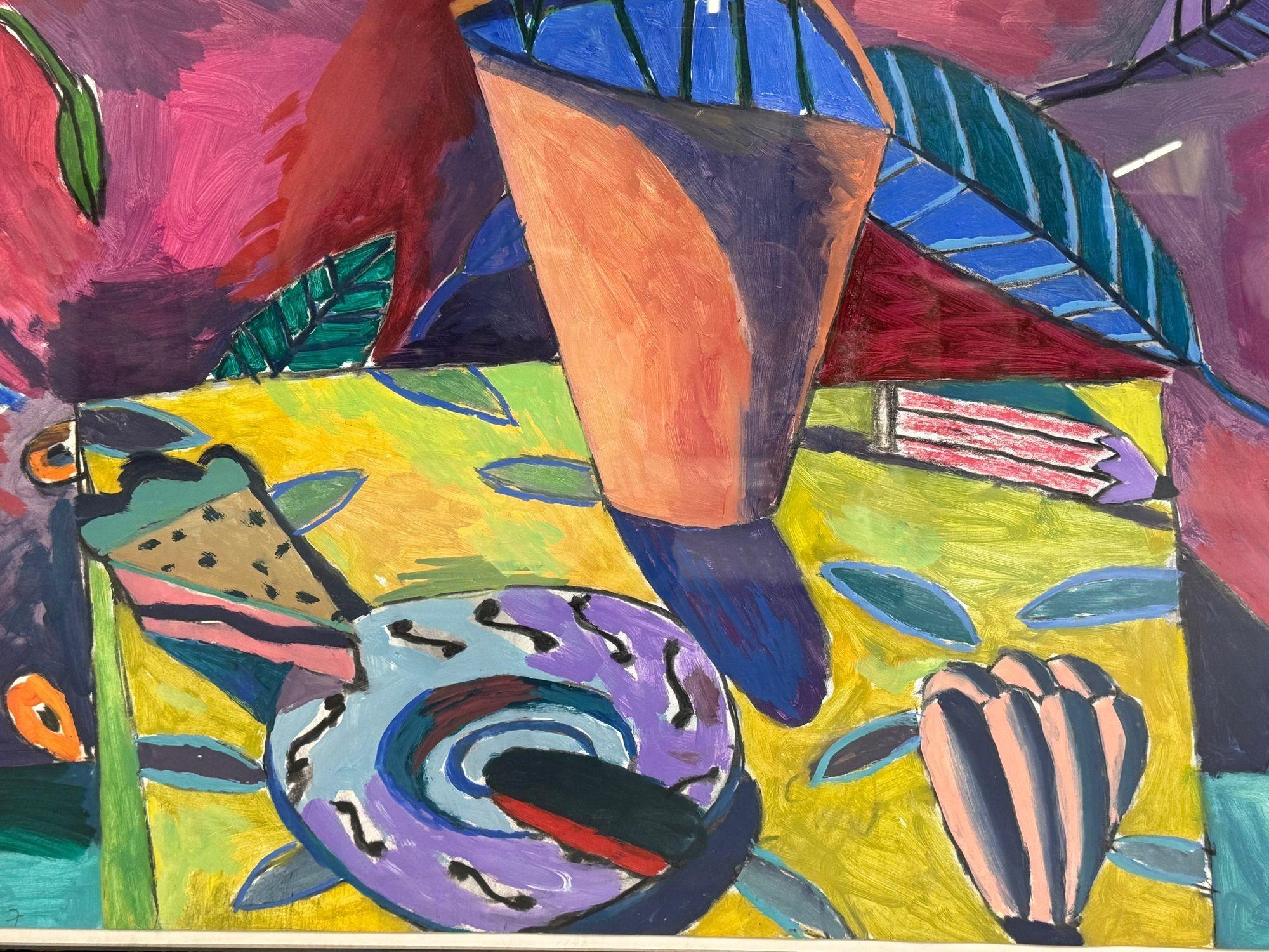 Gary Komarin, Zeitgenössisch, Öl auf Papier, großes abstraktes Gemälde, USA, 1987 im Zustand „Gut“ im Angebot in Manhasset, NY
