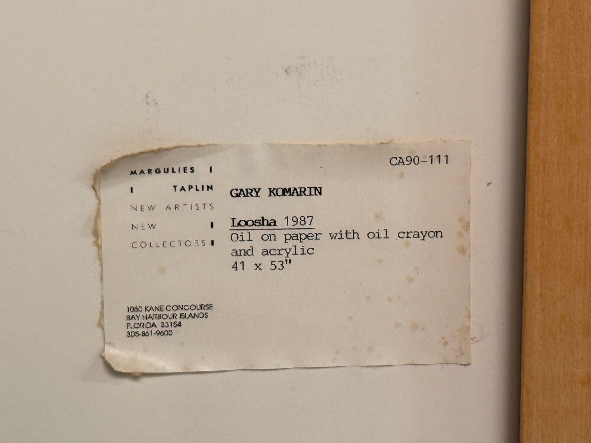 Gary Komarin, Zeitgenössisch, Öl auf Papier, großes abstraktes Gemälde, USA, 1987 (Ende des 20. Jahrhunderts) im Angebot