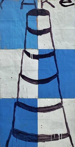 Cake Painting (Blue, White, Black)