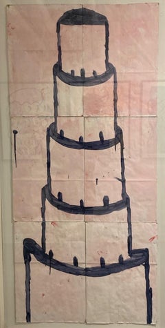 Cake Painting (Pink, White, Black)