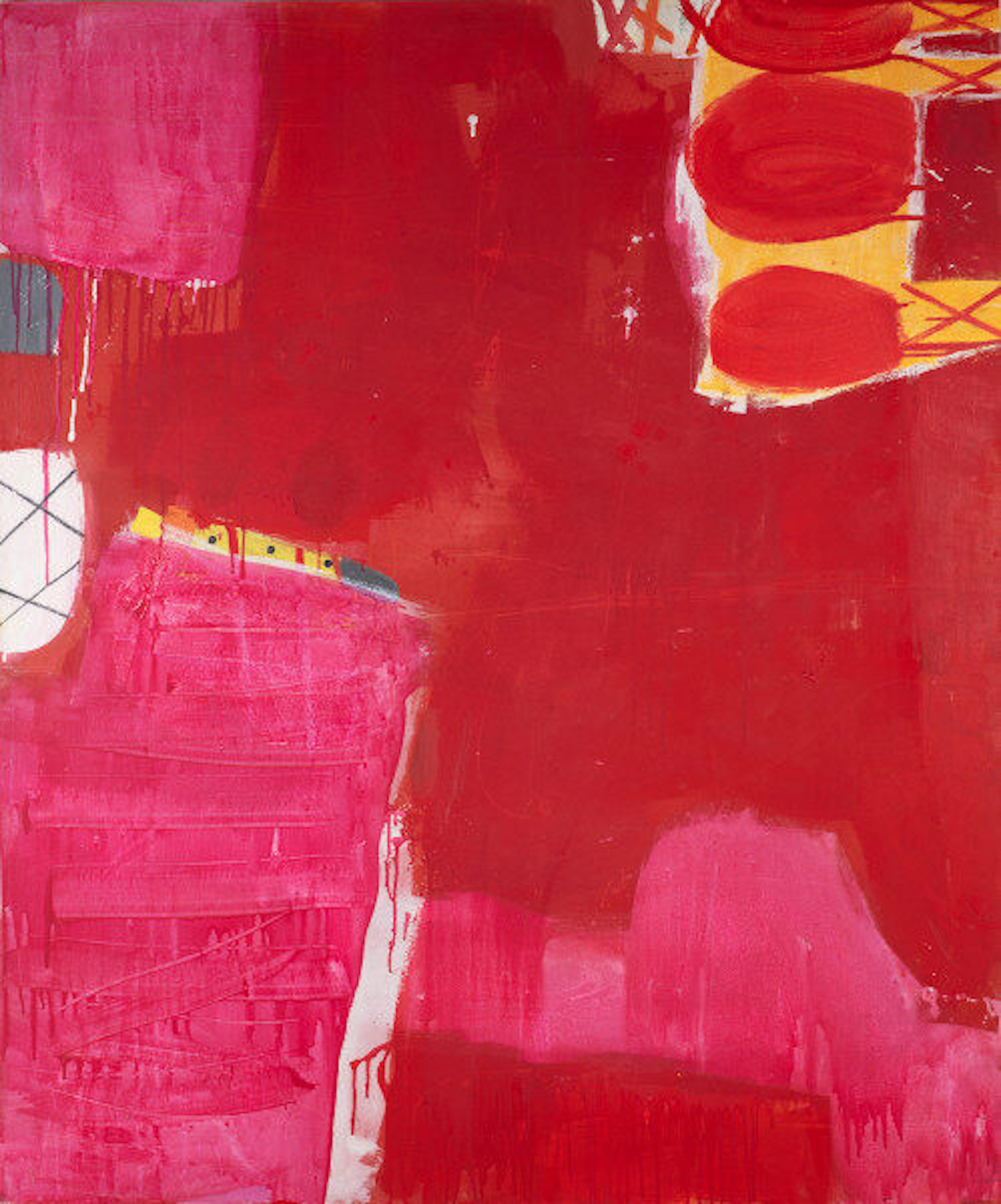 Rue Madame in Red, 2018 - Mixed Media Art by Gary Komarin
