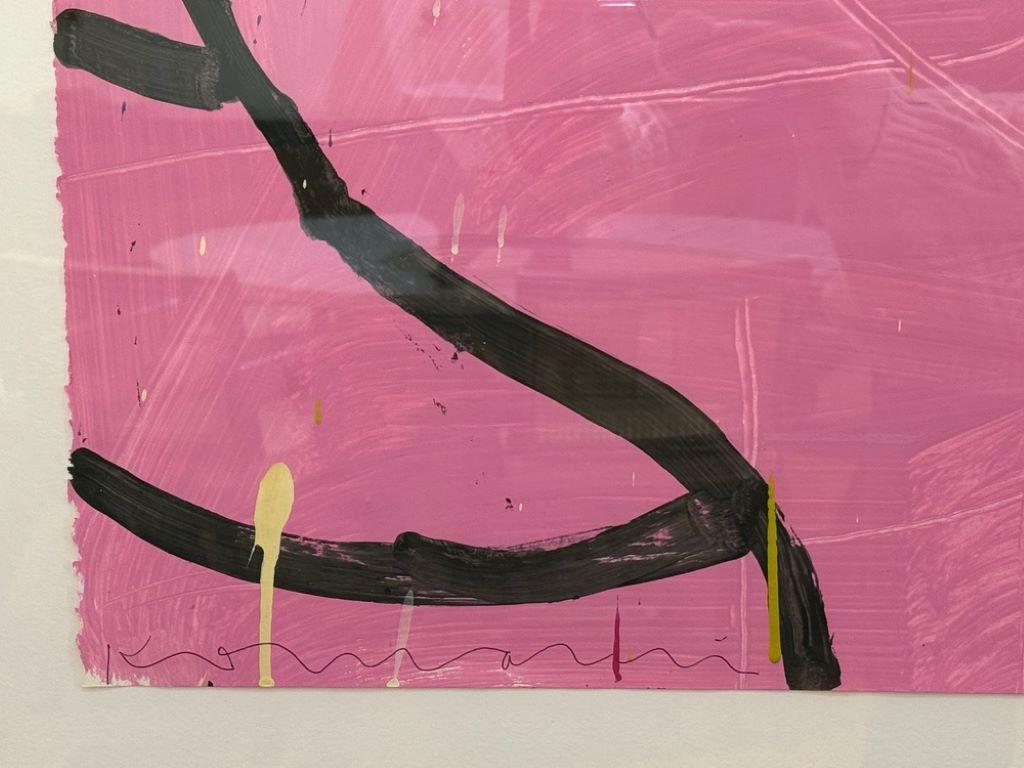 Gary Komarin, Pink and Black Contemporary 'Vessel' Painting, American, 21st C. For Sale 6