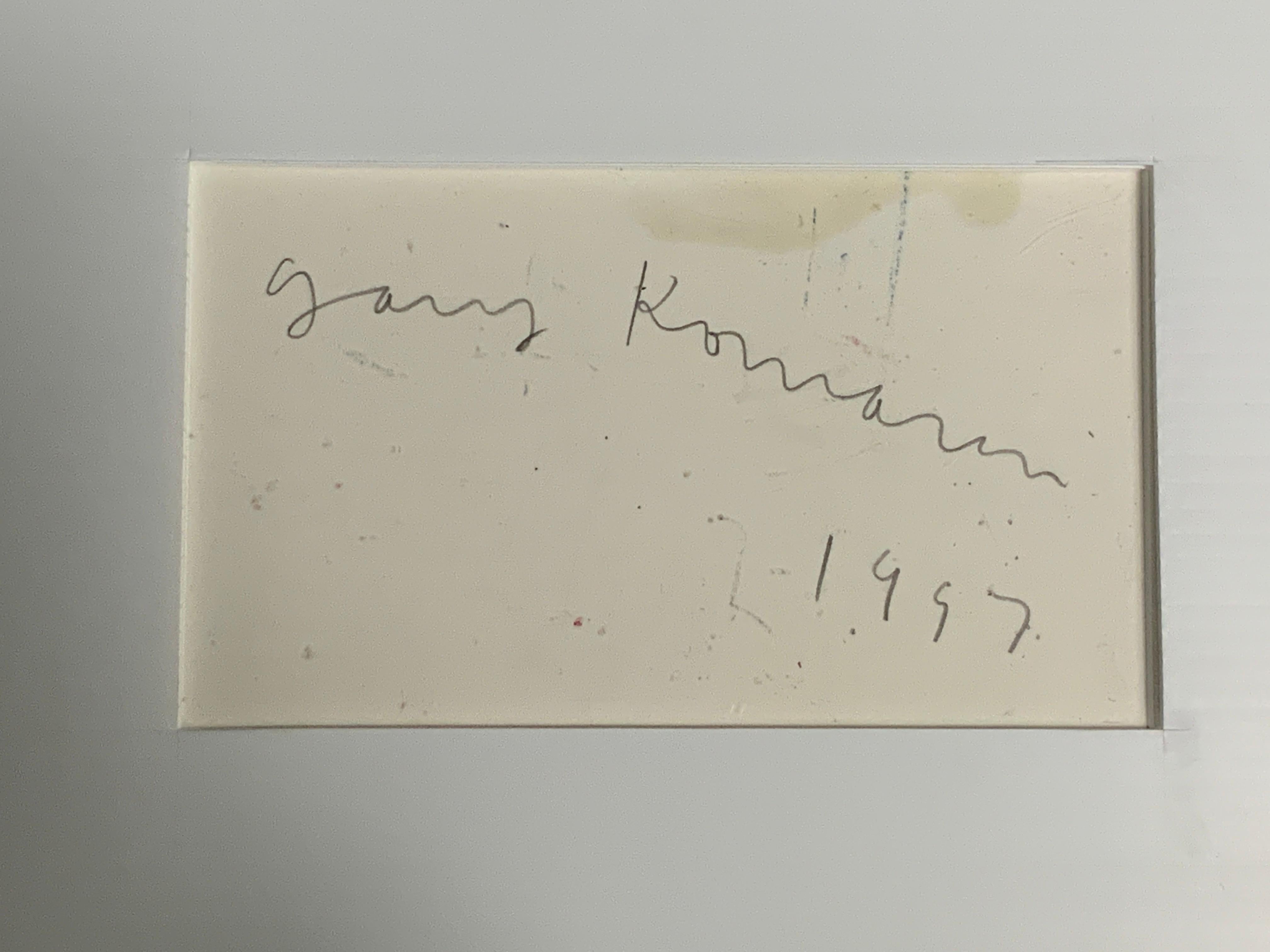 Fin du 20e siècle Gary Komarin Black on LIght Green, acrylique sur papier, 1997 en vente
