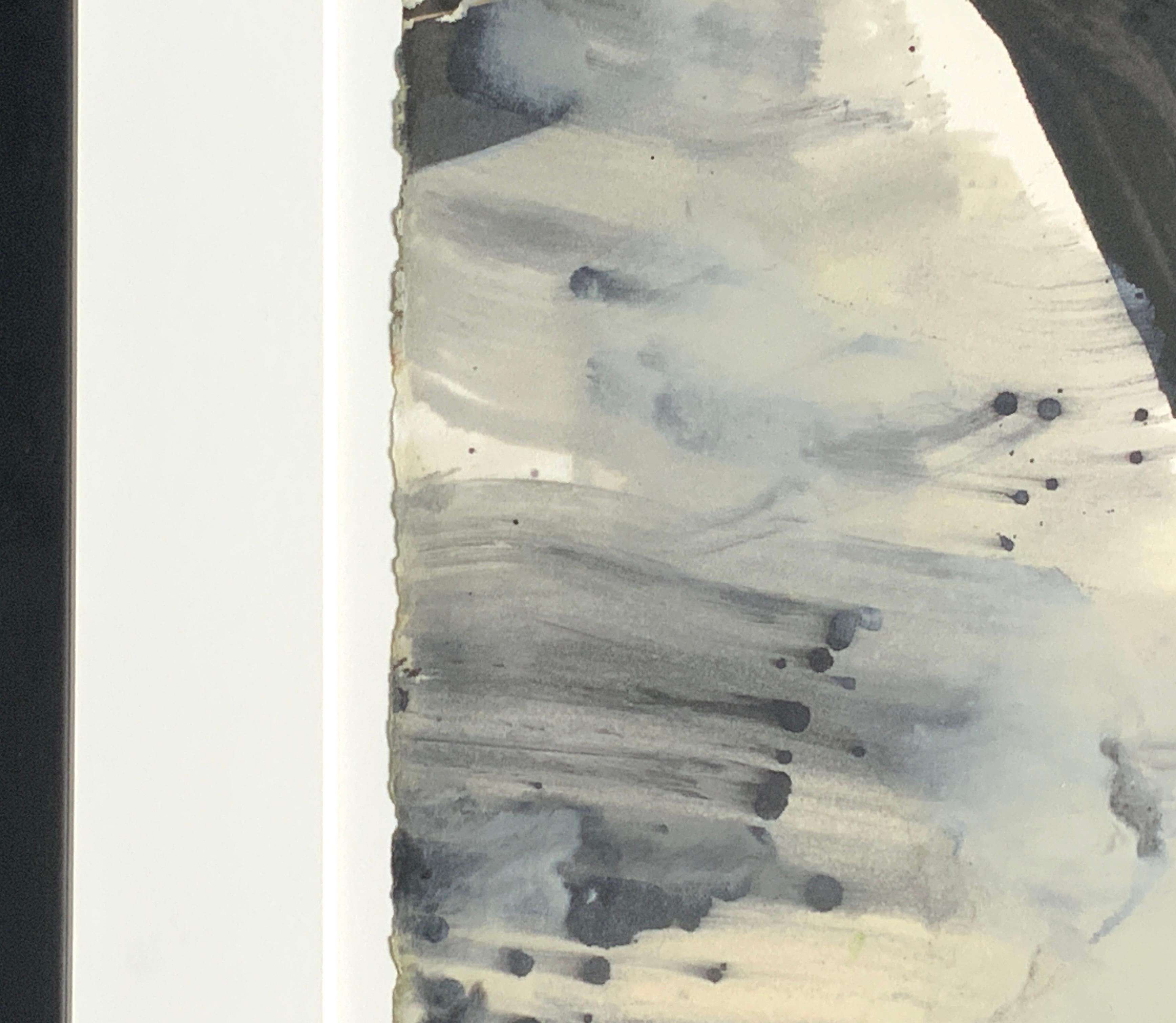 Gary Komarin Sans titre Vaisseau noir sur gris, acrylique sur papier, 2000 Excellent état - En vente à Hampstead, QC
