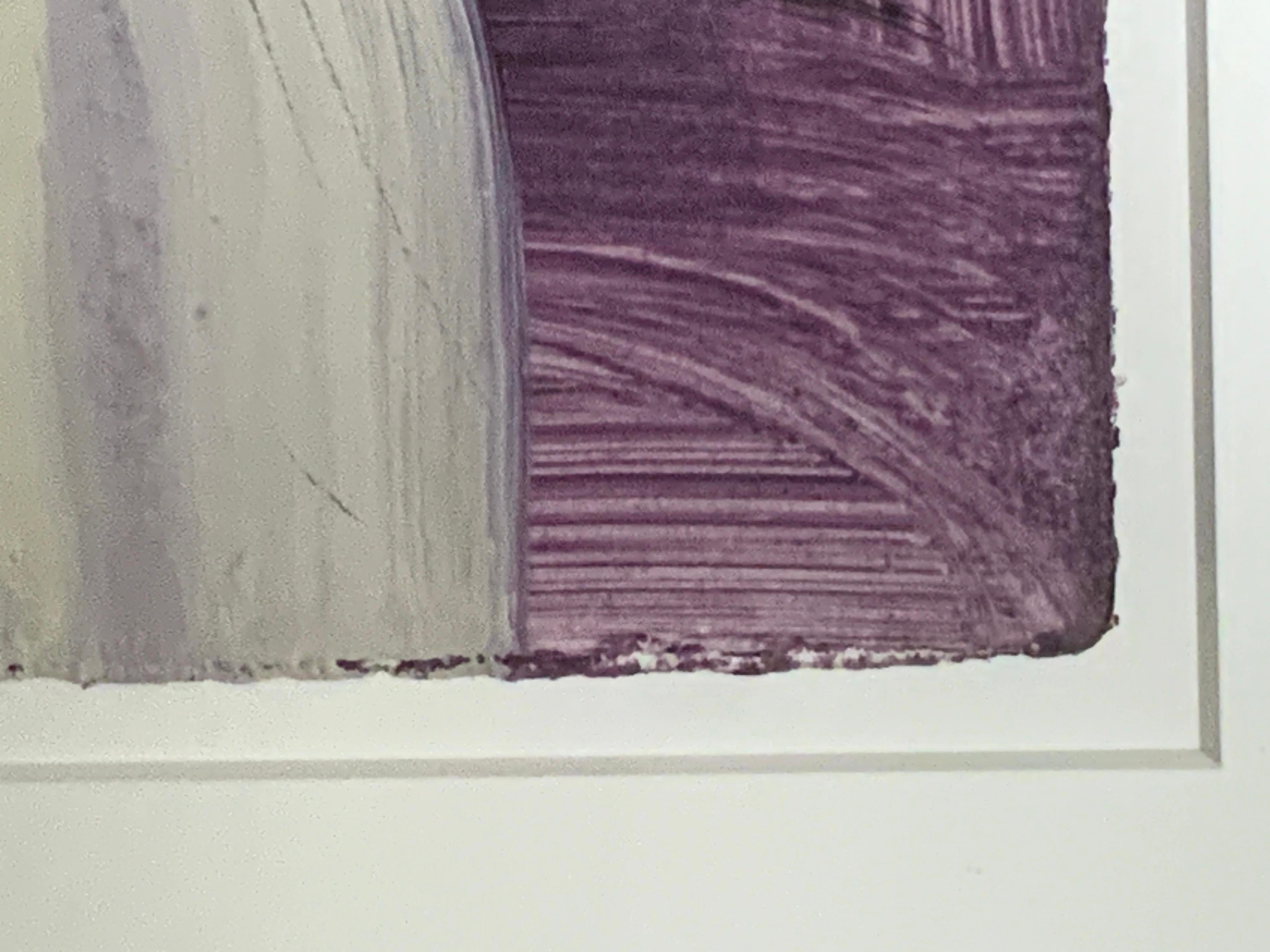 Cake blanc sur violet, acrylique sur papier, Gary Komarin, 1997 Excellent état - En vente à Hampstead, QC