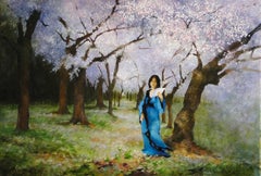 Peinture à l'huile - Blossoms de cerisier