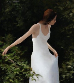 Georgia Peach and Lily, oil painting