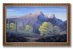 Grande peinture à l'huile sur toile de paysage de plus de 10 mètres encadrée de Gary Kremen