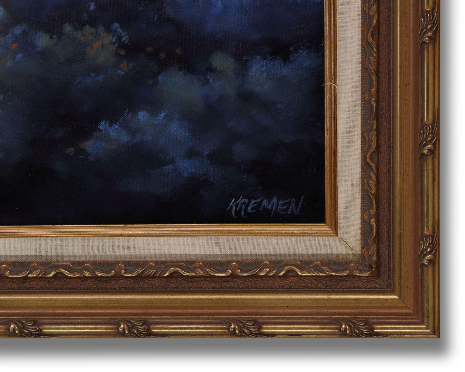 Pintura al óleo sobre lienzo de Gary Kremen, gran paisaje de más de 1,5 metros, enmarcada en venta 7