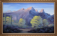 Large 5+-Foot Landscape Oil Painting on Canvas by Gary Kremen, Framed