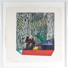 Bold Expressionist Composition 1989 Monotype and Collage