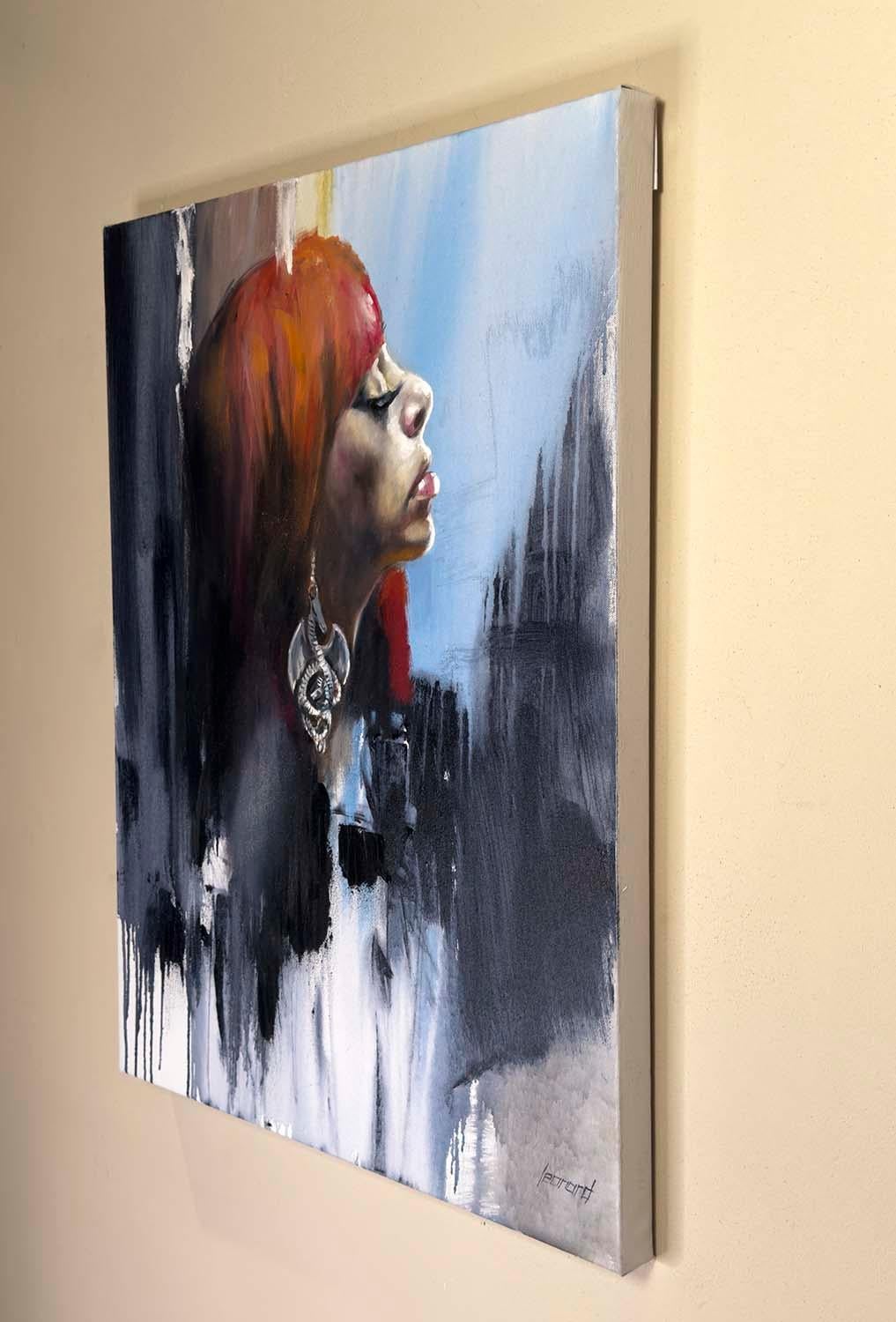 Il sogno del drago, dipinto originale - Mixed Media Art Espressionista di Gary Leonard