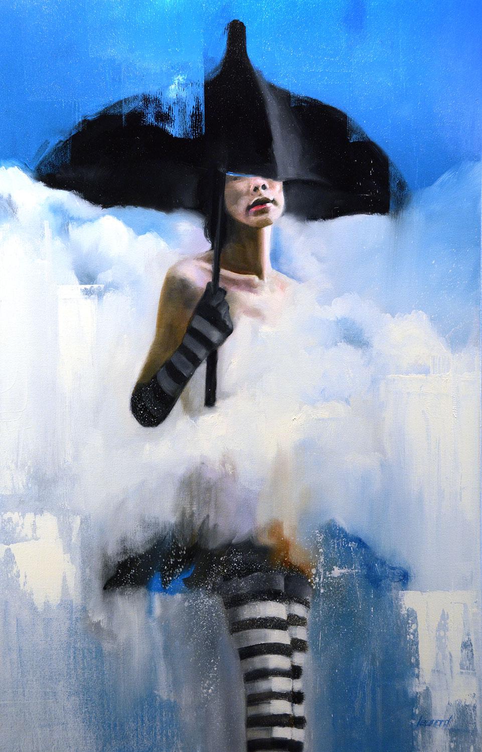 Gary Leonard Figurative Painting - Cloud Dancer, Oil Painting