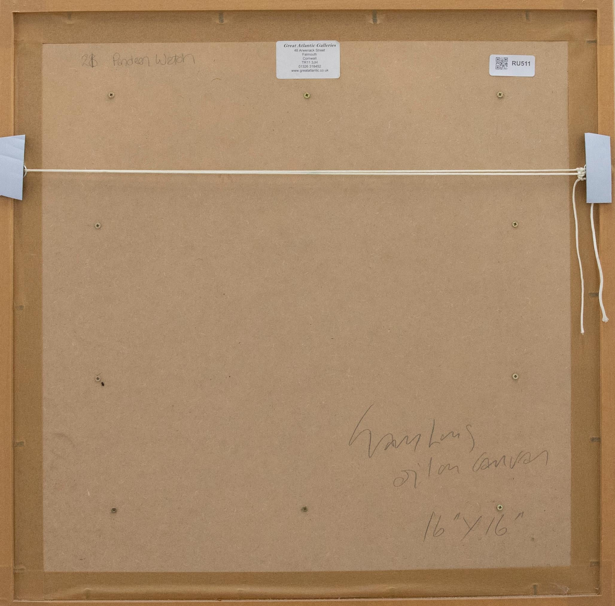 Gary Long (nato nel 1945) - Olio contemporaneo della Scuola della Cornovaglia con cornice, Pendeen Watch 4
