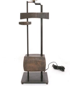 Gary Magakis Bronze Lamp Unique Example Mid Century Modern