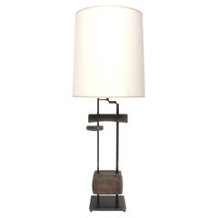 Gary Magakis Bronze Lamp Unique Example Mid Century Modern