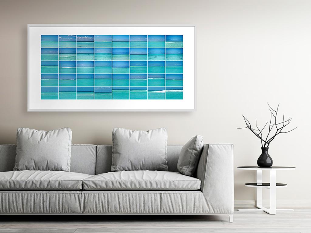 Blaue Horizonte (Abstrakt), Print, von Gary Mankus