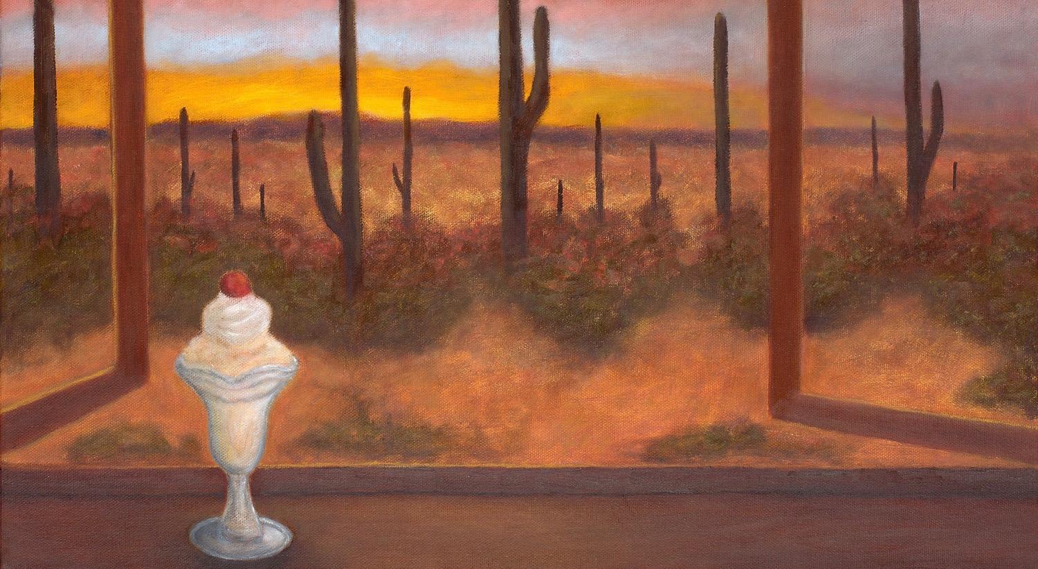 desert canvas painting