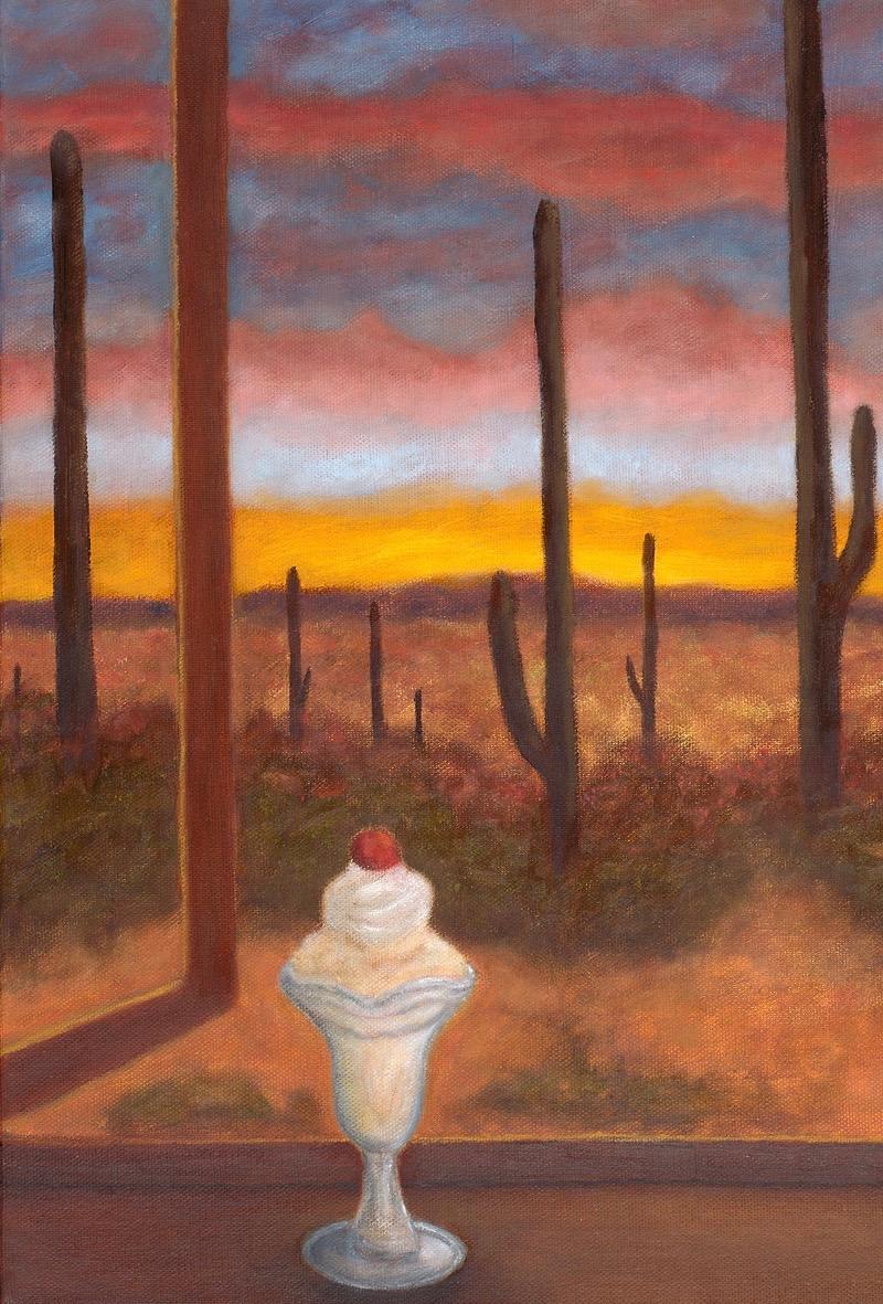 dessert sunset painting