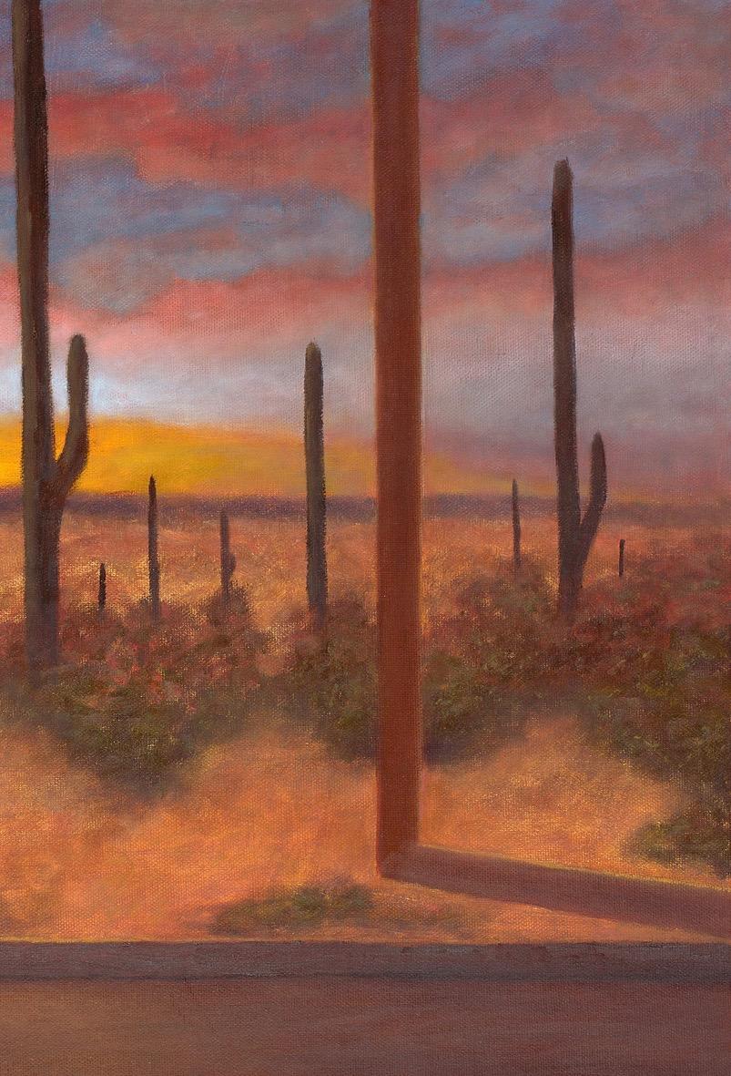 Oil on Canvas Painting -- Desert Dessert - Brown Landscape Painting by Gary Masline