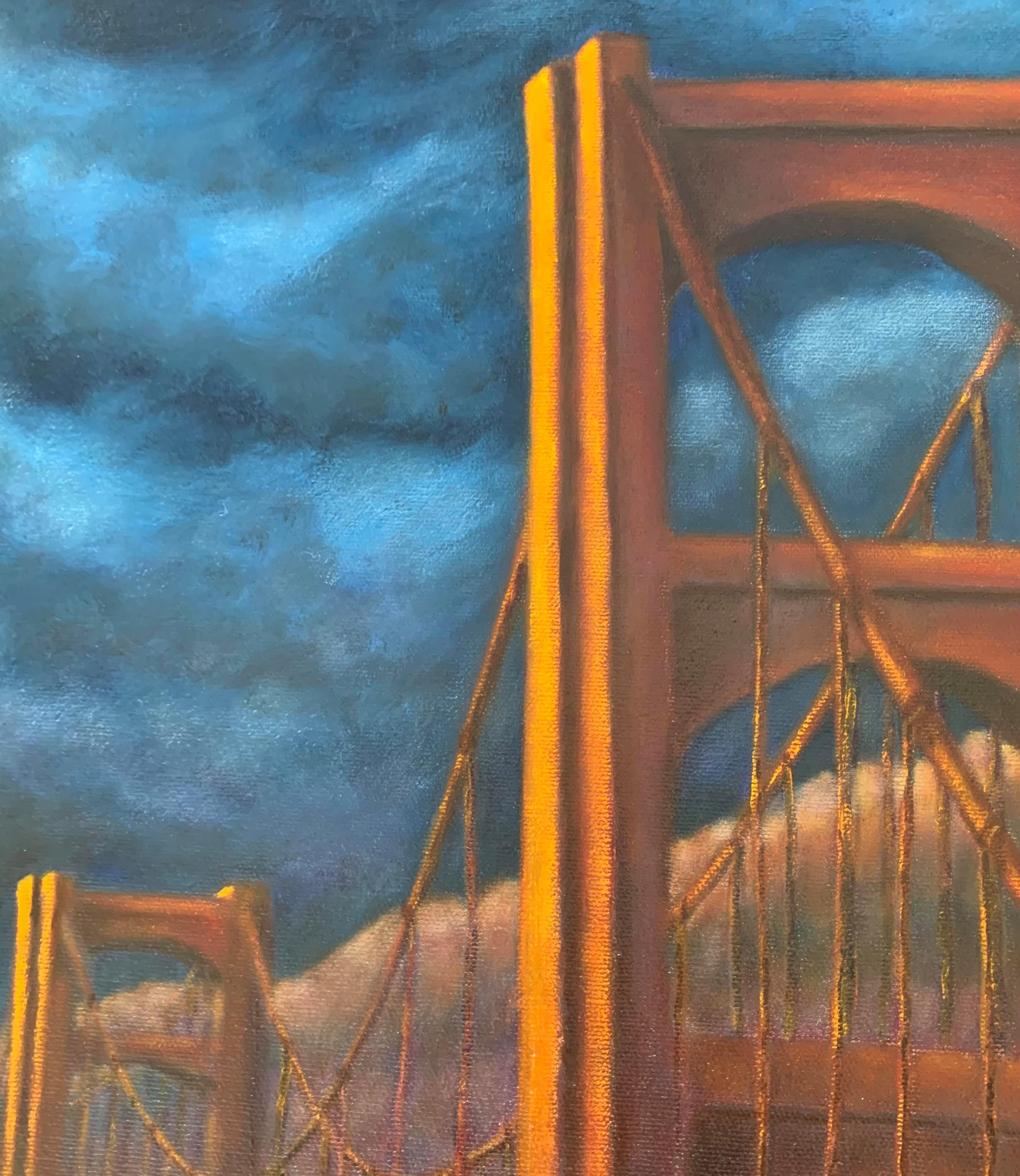 Pintura al óleo sobre lienzo Paisaje -- Dreambridge en venta 3