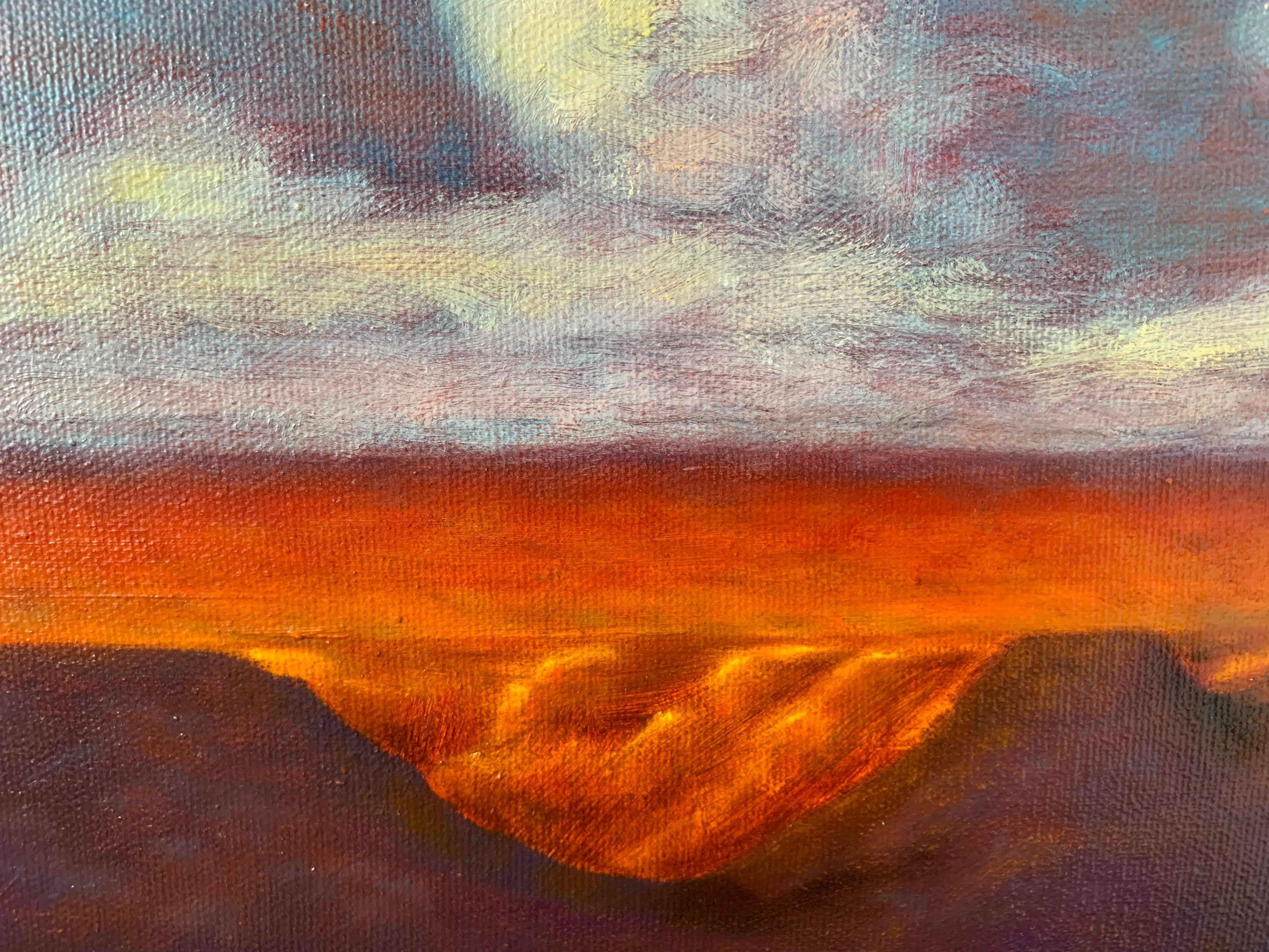 Paesaggio olio su tela -- Senza fine - Painting Contemporaneo di Gary Masline