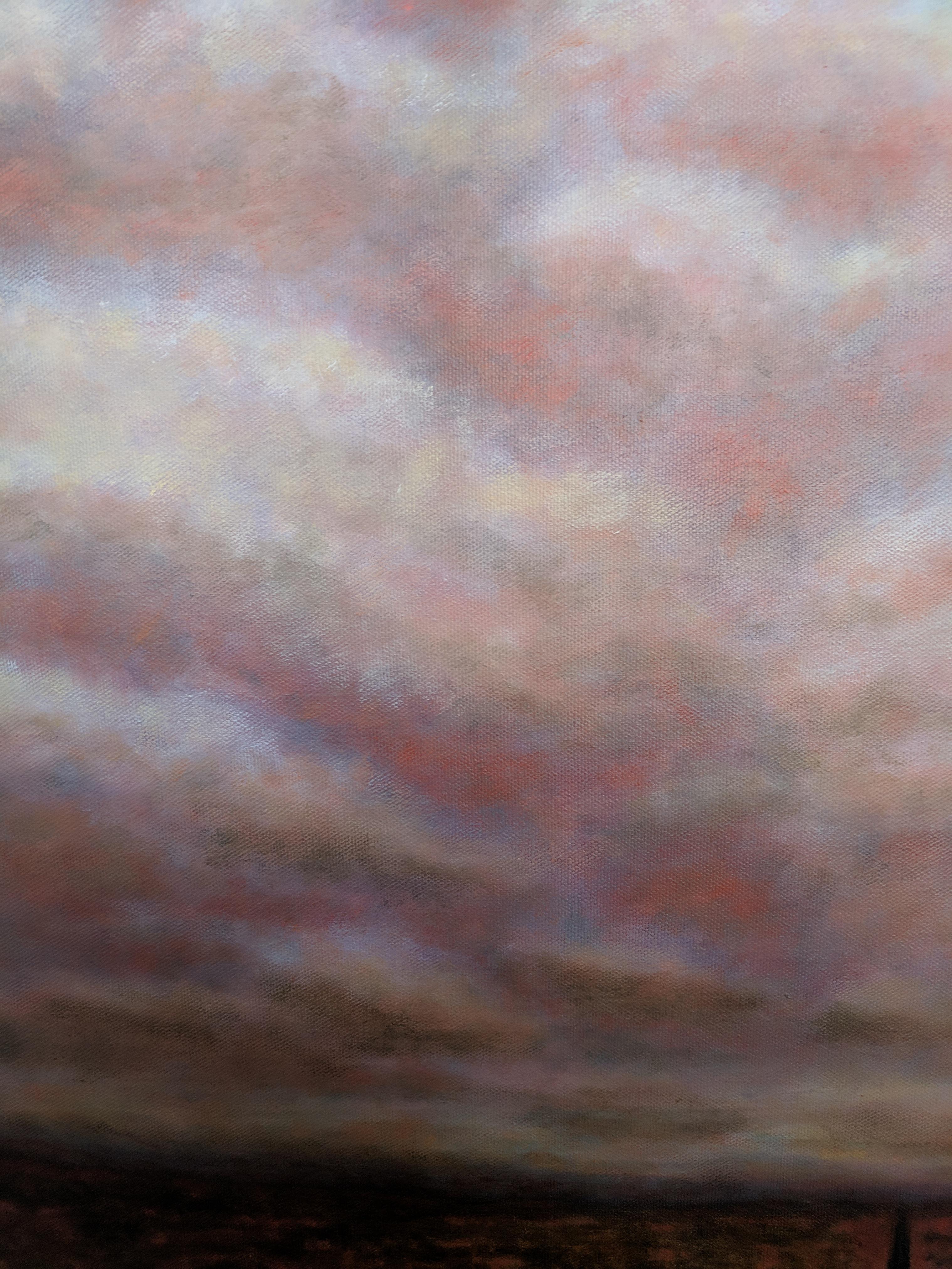 Pintura al óleo -- Descanso en la carretera - Figurative Painting Beige de Gary Masline