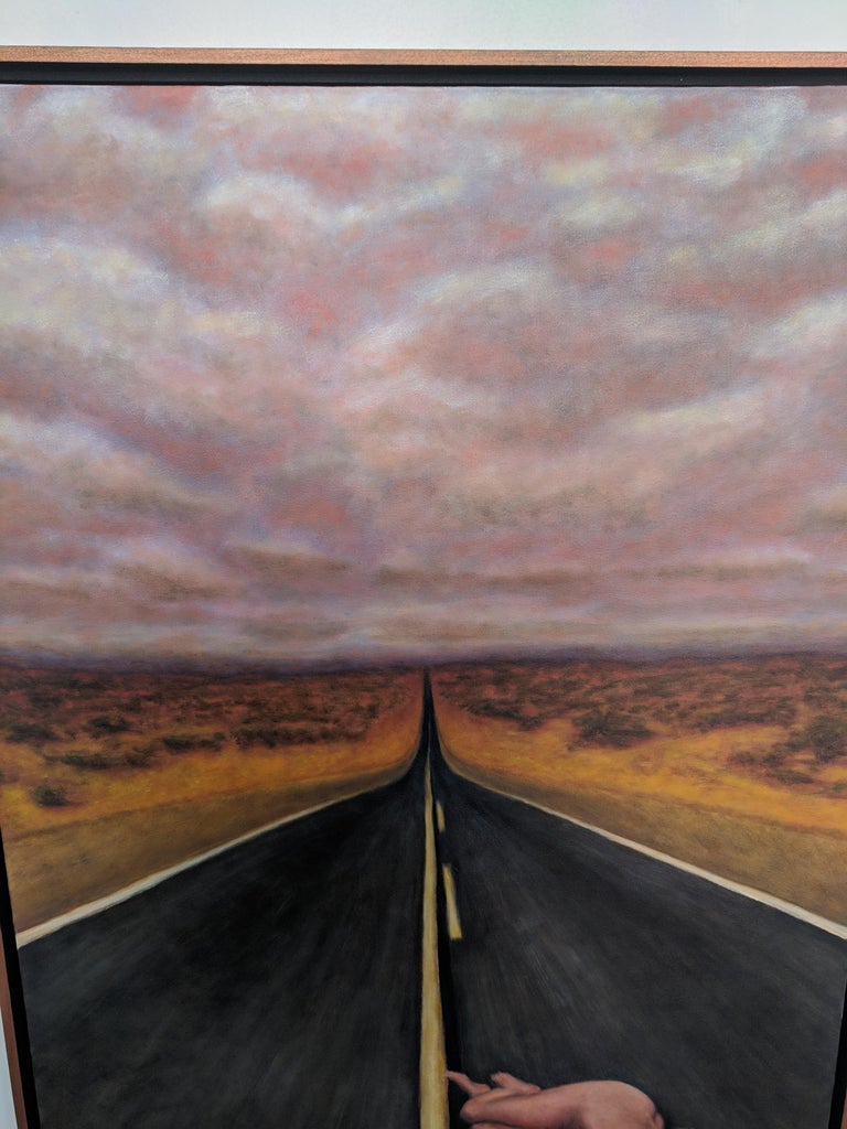 Gary Masline Oil Painting Highway Rest For Sale at 1stDibs