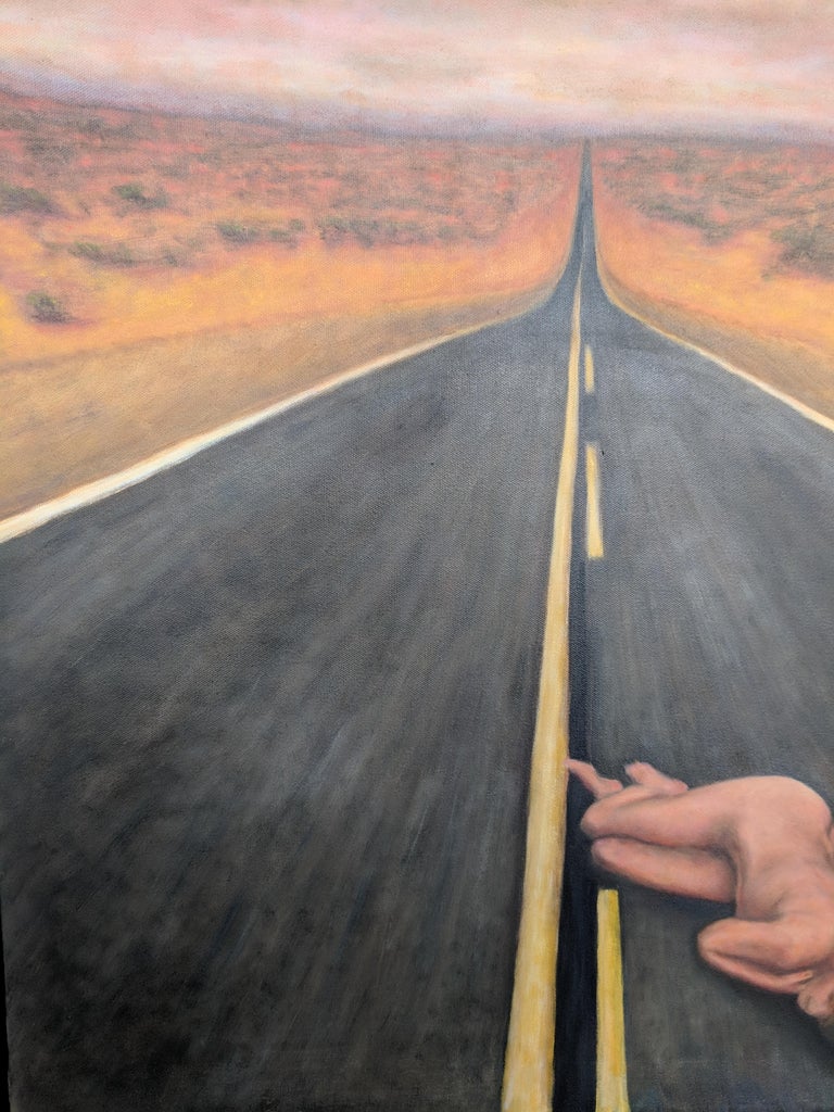 Gary Masline Oil Painting Highway Rest For Sale at 1stDibs