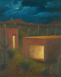 Oil on Canvas Painting -- Desert Studio