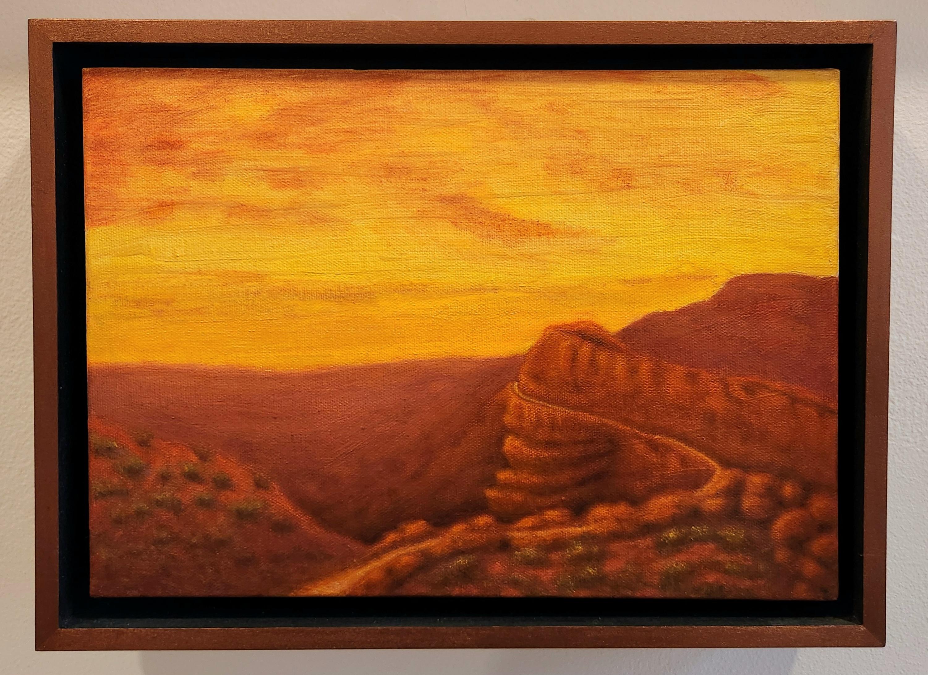 Gary Masline Landscape Painting – Ölgemälde – Der Weg zum Alltäglichen