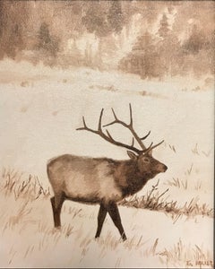Elk in Snow