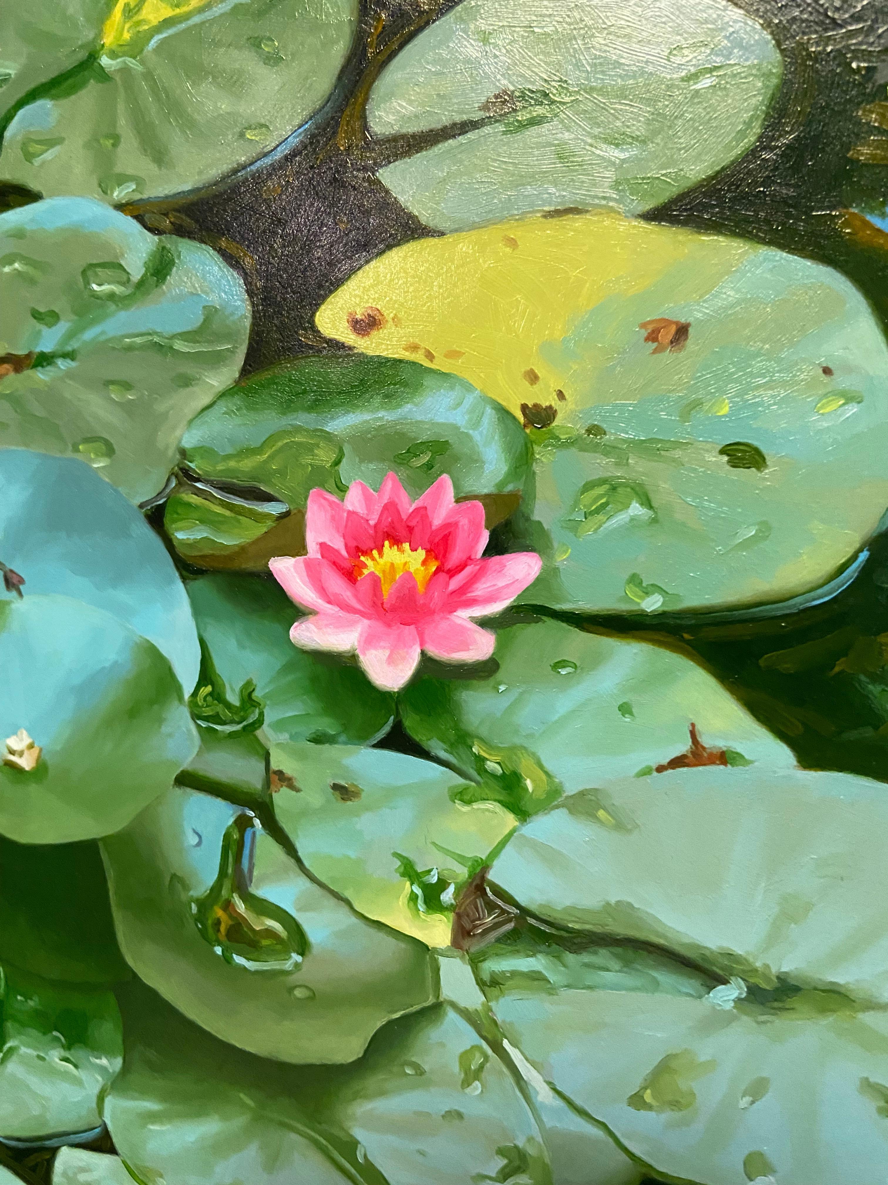 Lily Pad - Landscape Painting Marrón de Gary Miller