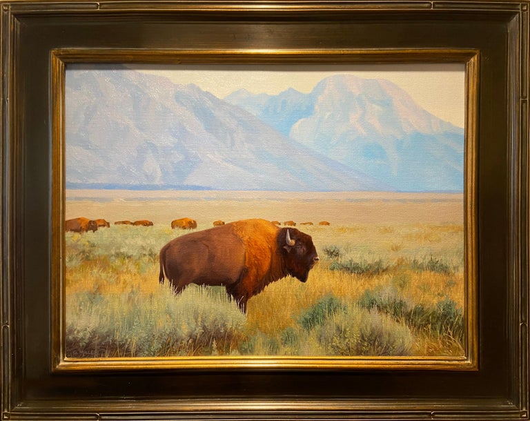Gary Miller Animal Painting - Teton Bison