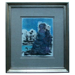 Gary P. Slipper R.C.a., 'Mother+Daughter...' , Mixed Media Drawing, circa 1987