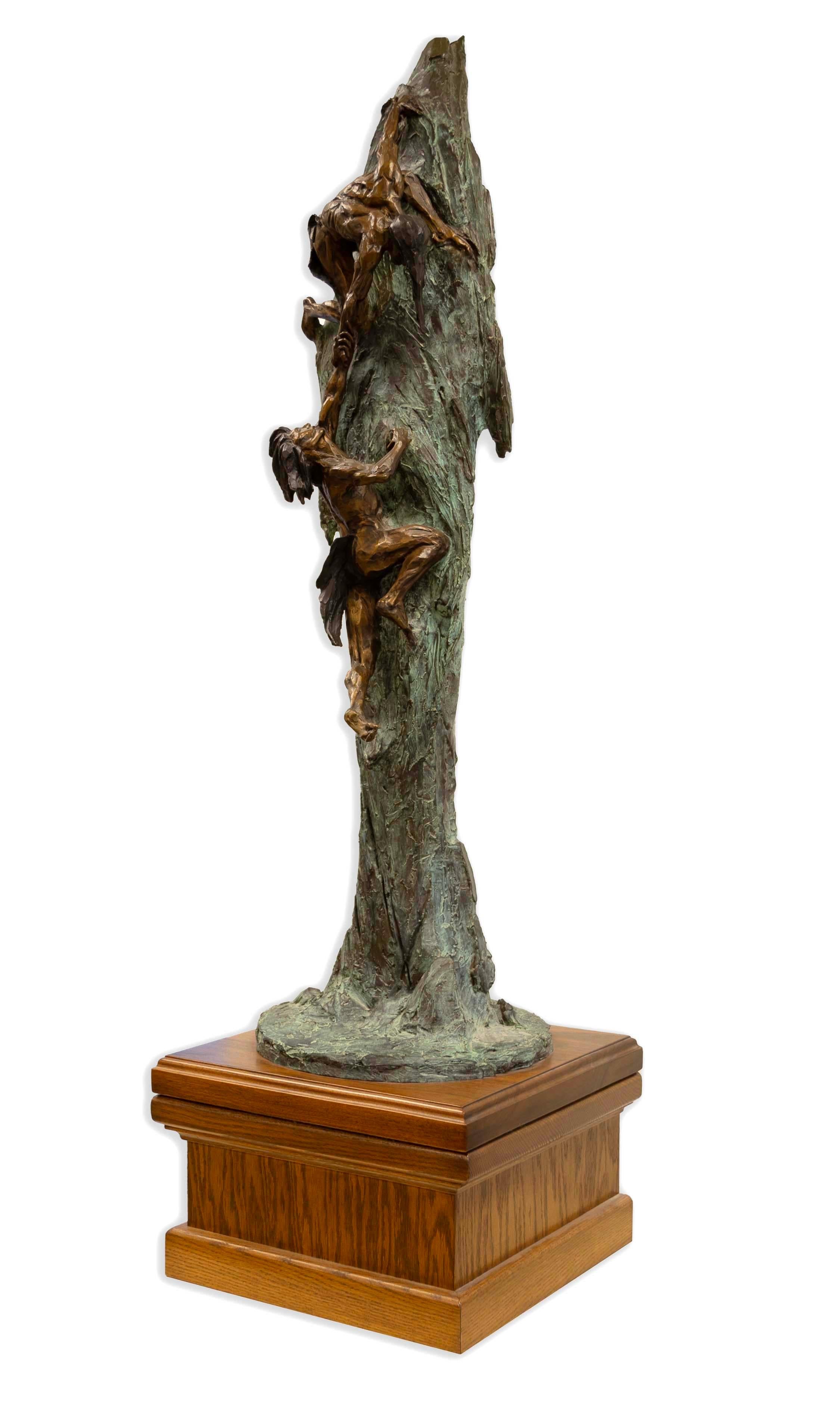 Americano Gary Price The Ascent Grande scultura in bronzo patinato 45/60 su base di legno 1990 in vendita