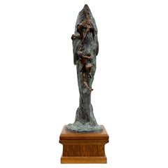 Gary Price The Ascent Large Patina Bronze Sculpture 45/60 on Wooden Base 1990